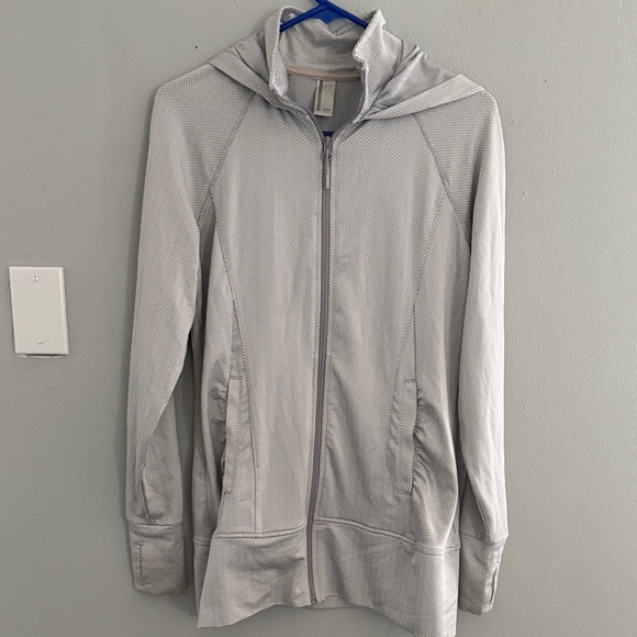 Mondetta Hooded Gray Zip-Up Jacket - Picture 1 of 5